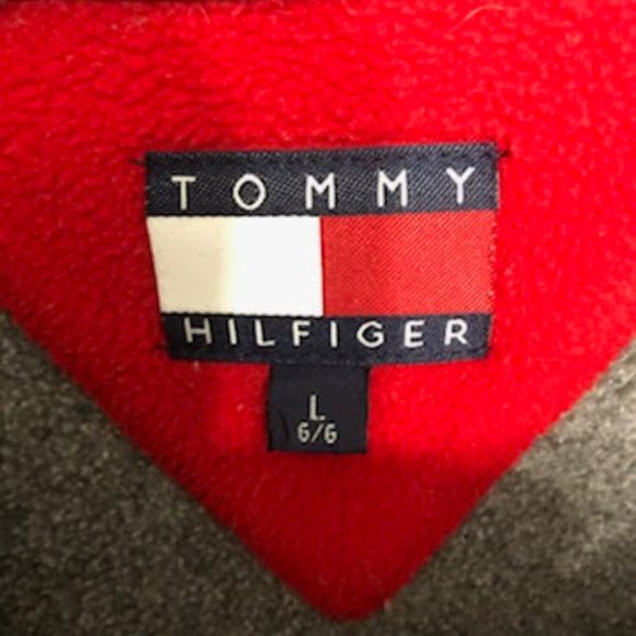 MENS ICONIC RARE TOMMY HILFIGER HALF ZIP FLEECE SWEATER - Picture 6 of 8